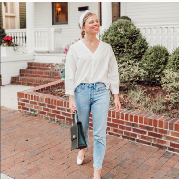 Everlane Tops - Everlane the silky cotton lantern top blouse